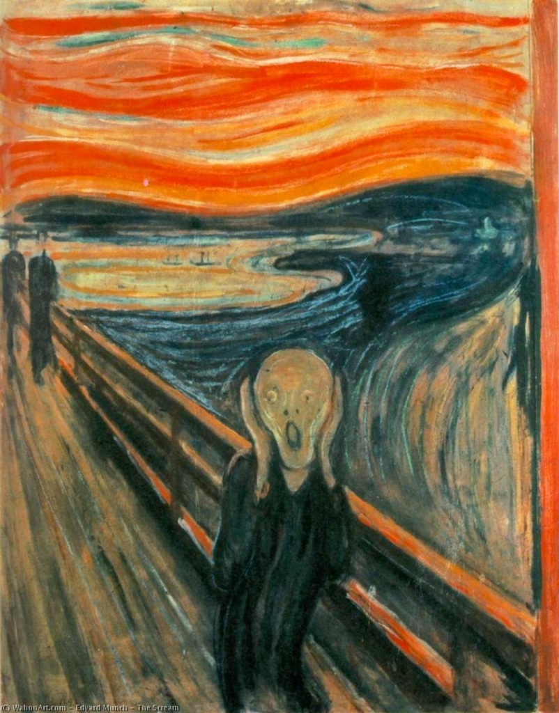Edvard Munch's The Scream representing pre-interpretation jitters